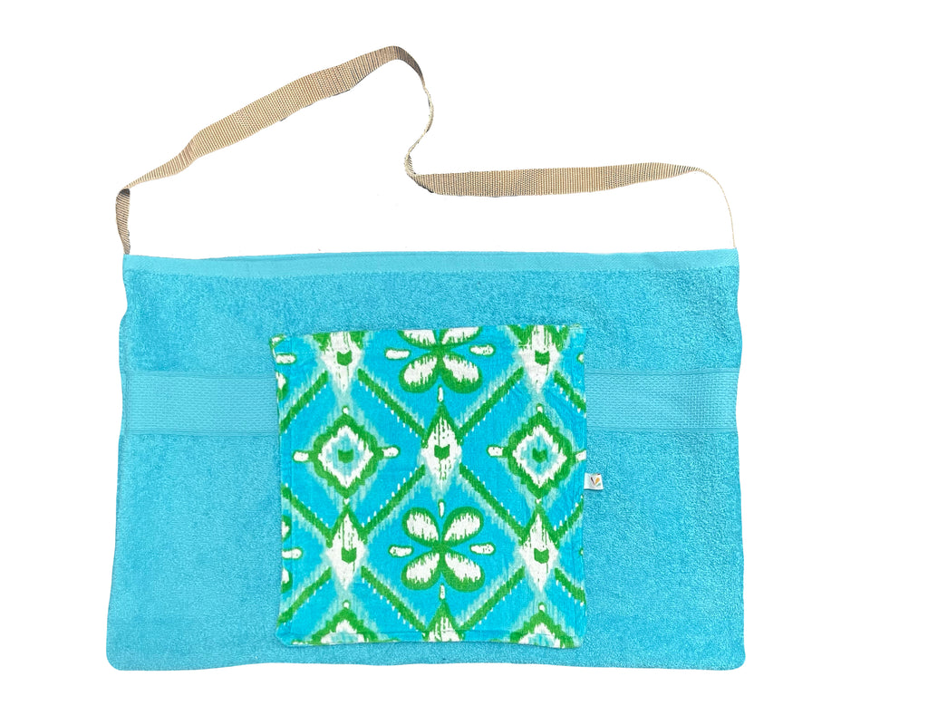 Blue Ikat Beach Bag